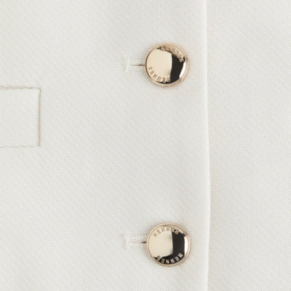 🔥 Closet Sale! H&M Woven Short Jacket | Round Neckline, Lined, Button Front - Picture 2 of 2